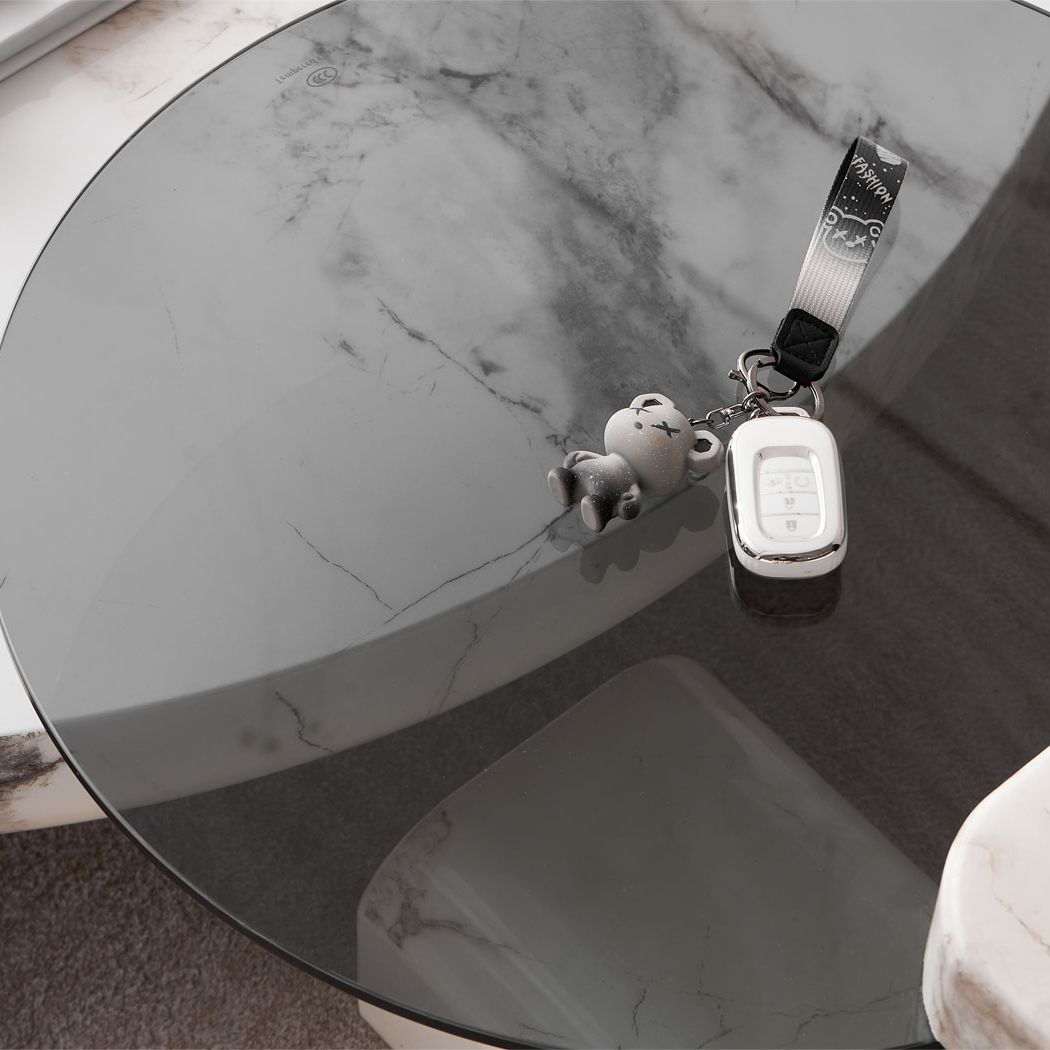 Marble Coffee Cocktail Table Contemporary 3 Legs Coffee or End Table