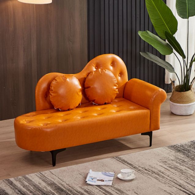 Modern Chaise Lounge Faux Leather Chaise Lounge Couch for Bedroom