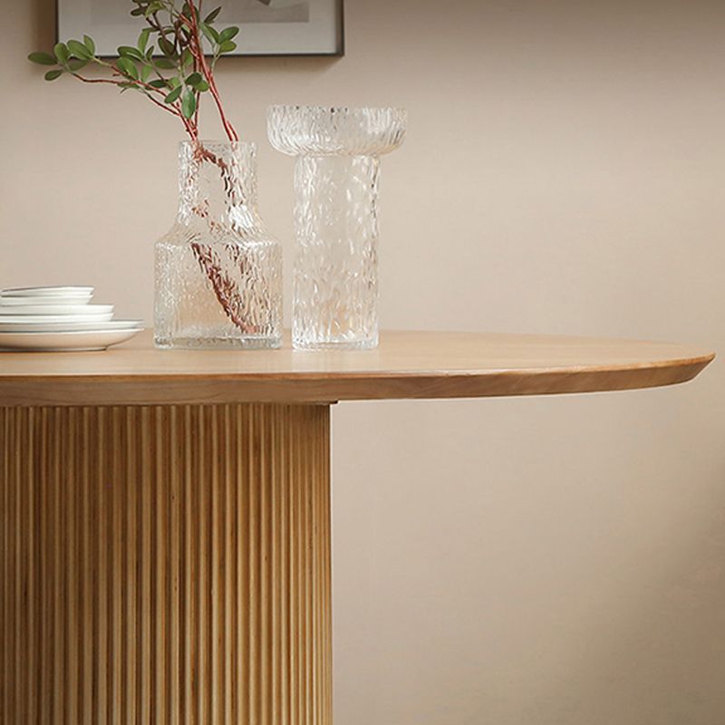 Contemporary Solid Wood Dining Table Round Dining Table for Dining Room