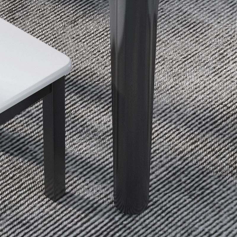 Contemporary Dining Round Table Sintered Stone Table with Wood Legs for Home