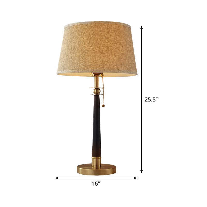 Conische taaklamp Moderne stof 1 kop Valas leeslicht met trekketting, 12 "/16" breed