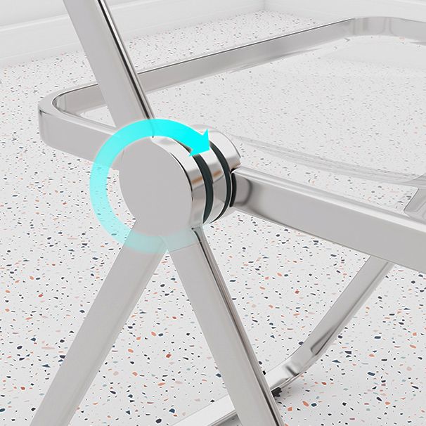 Silla lateral de comedor con respaldo abierto de estilo industrial, silla sin brazos de comedor de plástico para el hogar