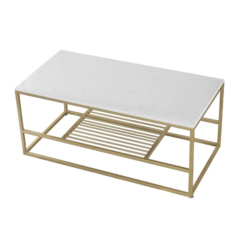 Glam Rectangular Coffee Table Frame 1 Coffee Table for Living Room