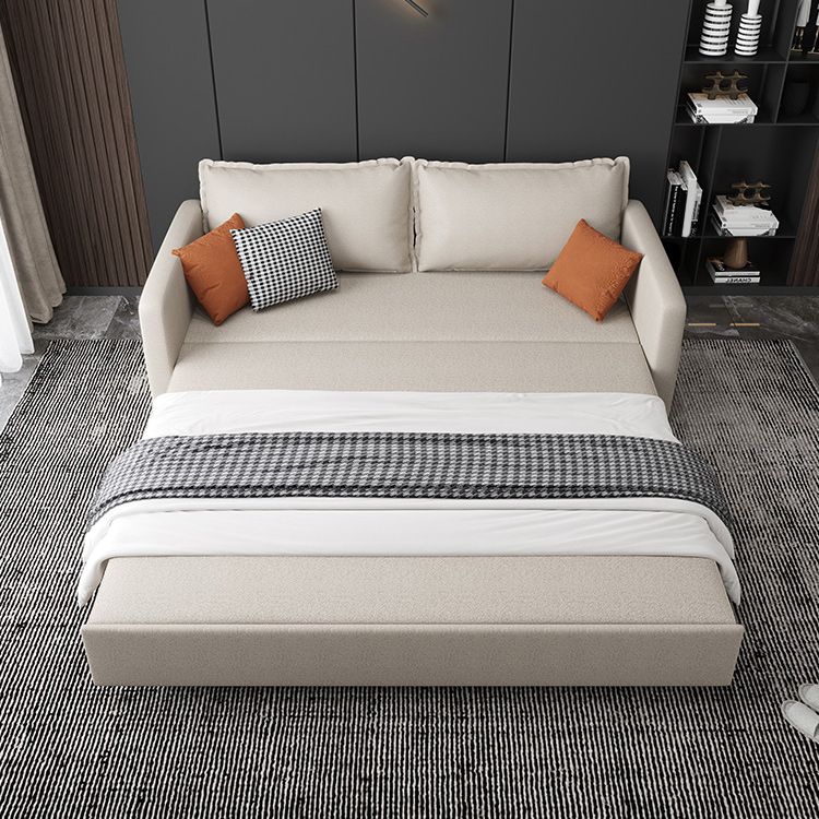 Pillow Included Sofa Futon Foldable Cushion Back Sleeper Sofa with Storage