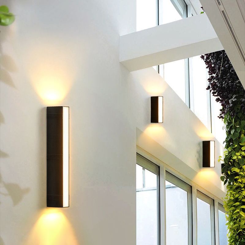 1 Light Rectangle Flush Mount Wall Sconce Modern Metal Wall Light Sconces