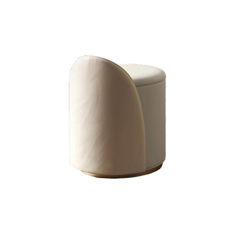 Beige 3/4-Drawers Dressing Table Faux Leather Make-up Vanity Desk