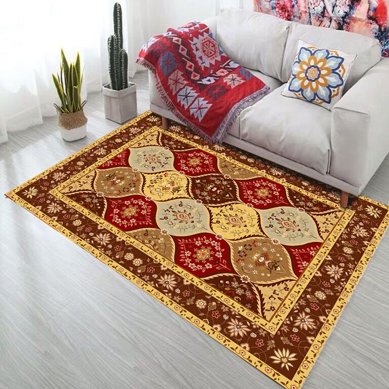 Tapis de géométrie audacieux Polypropylène Bohemia Carpet Pet Friendly Machine Washable Not Slip Rapier pour le salon