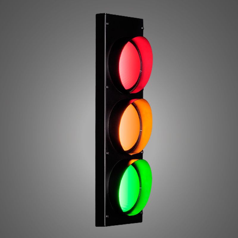 Indoor Decoration Wall Mount Light Creative Traffic Light Sconce Light for Coffee Shop