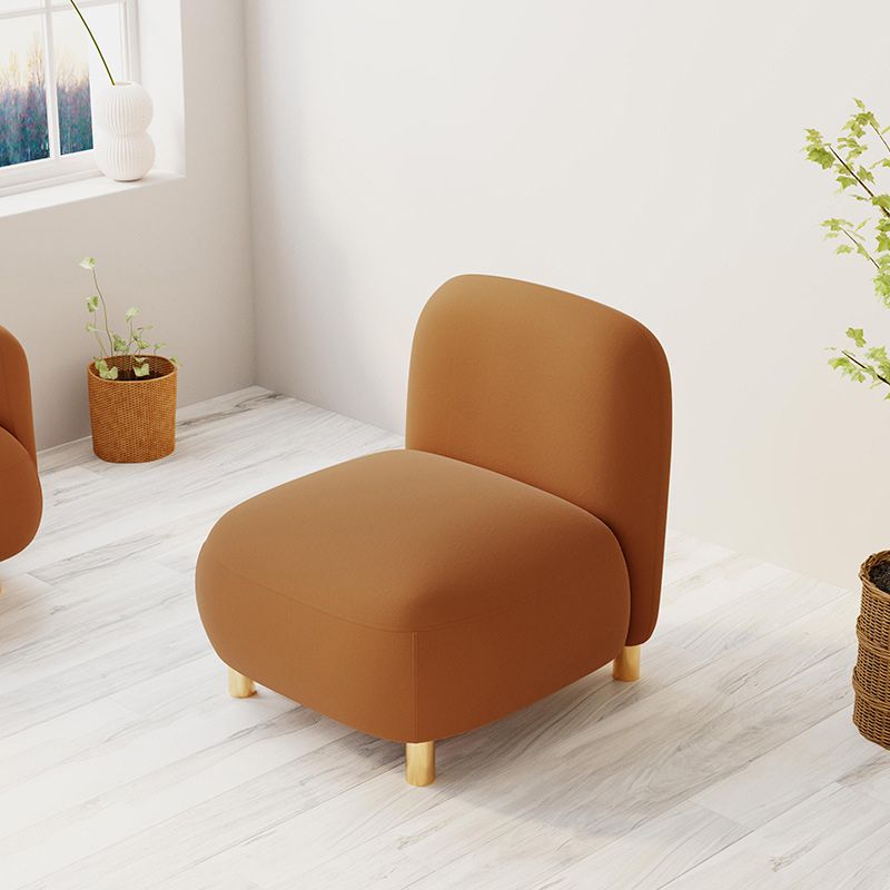 Contemporary Faux Leather Sofa with Square and Tight Back in Solid Wood