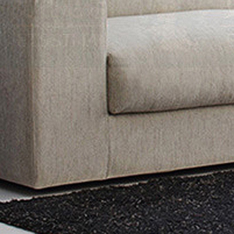 Modern Square Arm Sofa with Cushions in White for Living Room