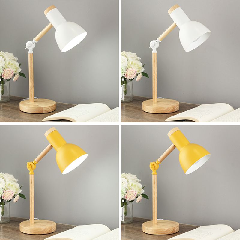 Macaron Simplicity Bowl Tischlampe Metallische Nachttischlampe für Schlafzimmer