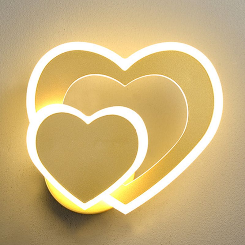 Modern Style Geometric Wall Mounted Lamps Metal 2 Lights Wall Lights