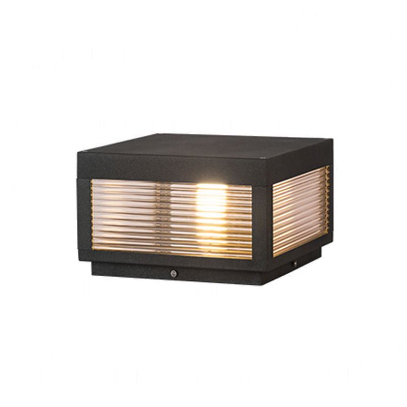 Modern Simple Metal Outdoor Light Square Shape Waterproof Pillar Lamp for Outdoor