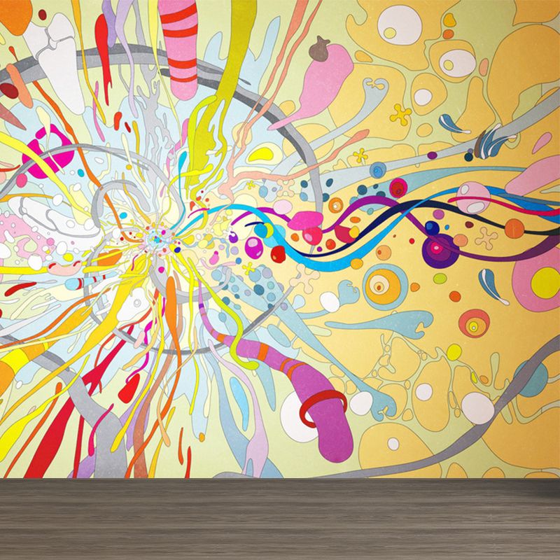 Graffiti Entertainment Wallpaper Mural Contemporary Non-Woven Wall Covering for Boys Room