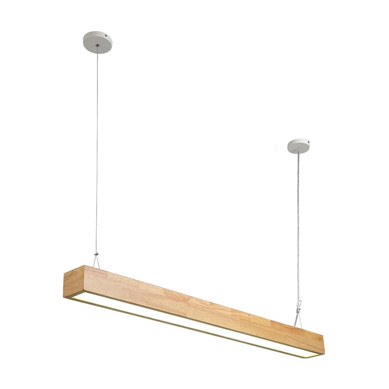 Pendance île rectangulaire beige éclairage moderne les lampes îles à LED minimaliste modernes