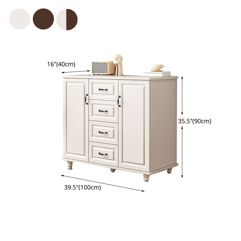 Modern Style Combo Dresser Bedroom Wooden Storage Chest Dresser with Drawers and Doors