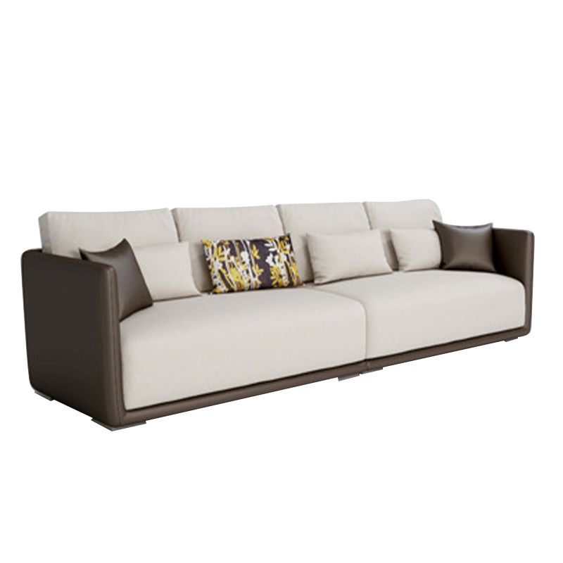 Modern Style Solid Wood Base Latex/sponge Cushion Rectangular Sofa