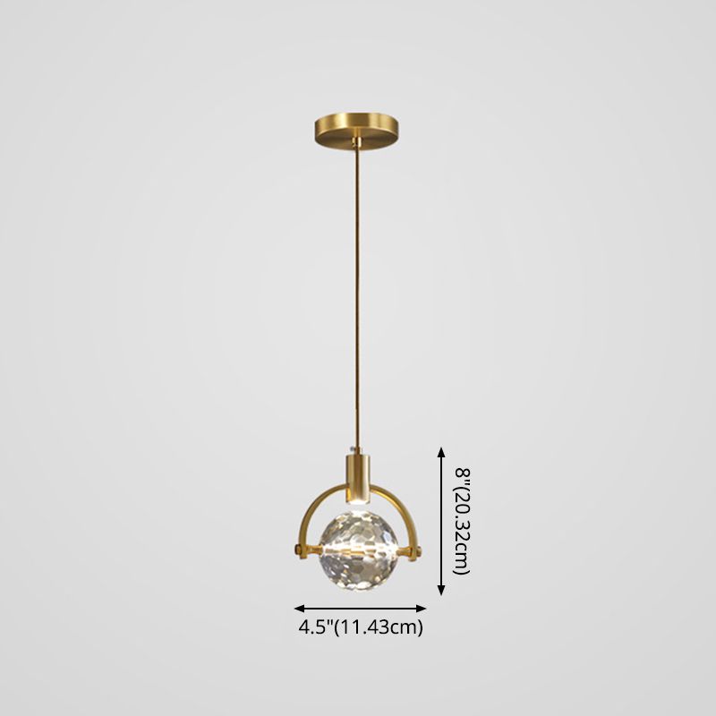 Finitura in ottone Mini Crystal Crystal Light Modern Style Modern Style Light per soggiorno bar Caffetteria bar