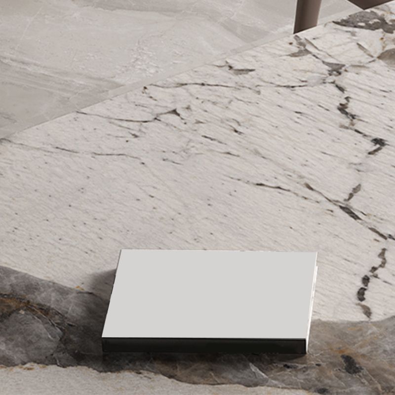 Modern Dining Rectangle Table Sintered Stone Table with Metal Leg for Home