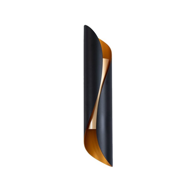 Modern Style Wave Shape Wall Sconce Metal 2 Lights Sconces for Bedroom