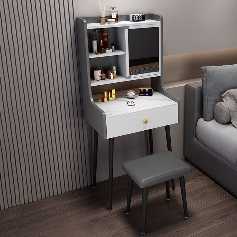 Makeup Table with 1 Drawers and Mirror 17.12" Wide Vanity Tables
