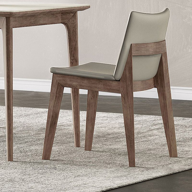 Traditional Style Chair Wood Solid Back Dining Room Chair for Dining Room