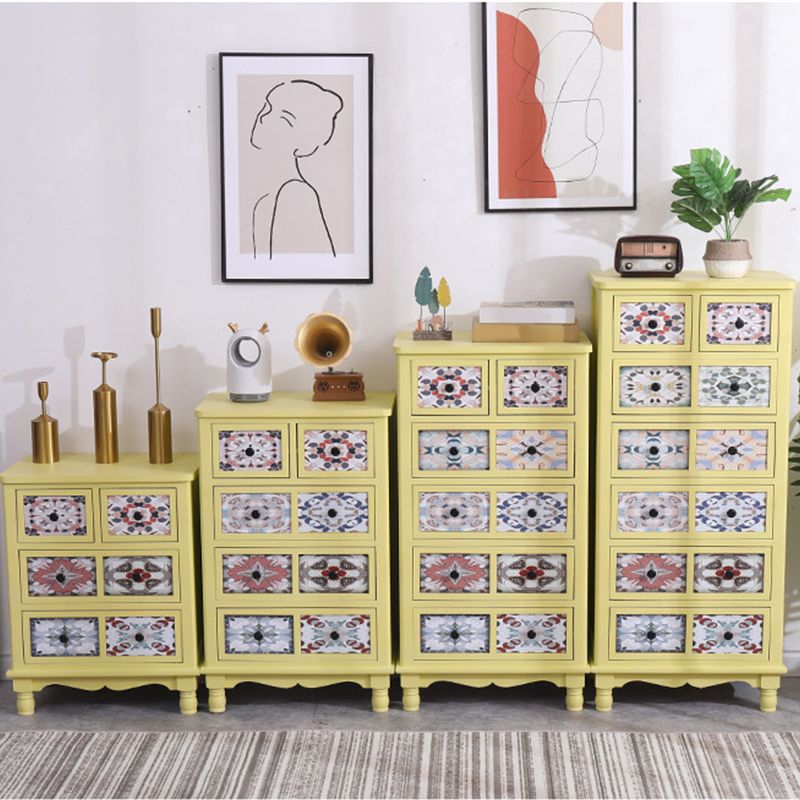 Traditional Style Solid Wood Storage Chest Vertical Dresser with Drawers