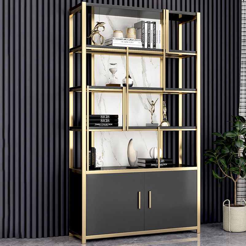 Glam Open Back Shelf Bookcase Metal Book Shelf for Home Office