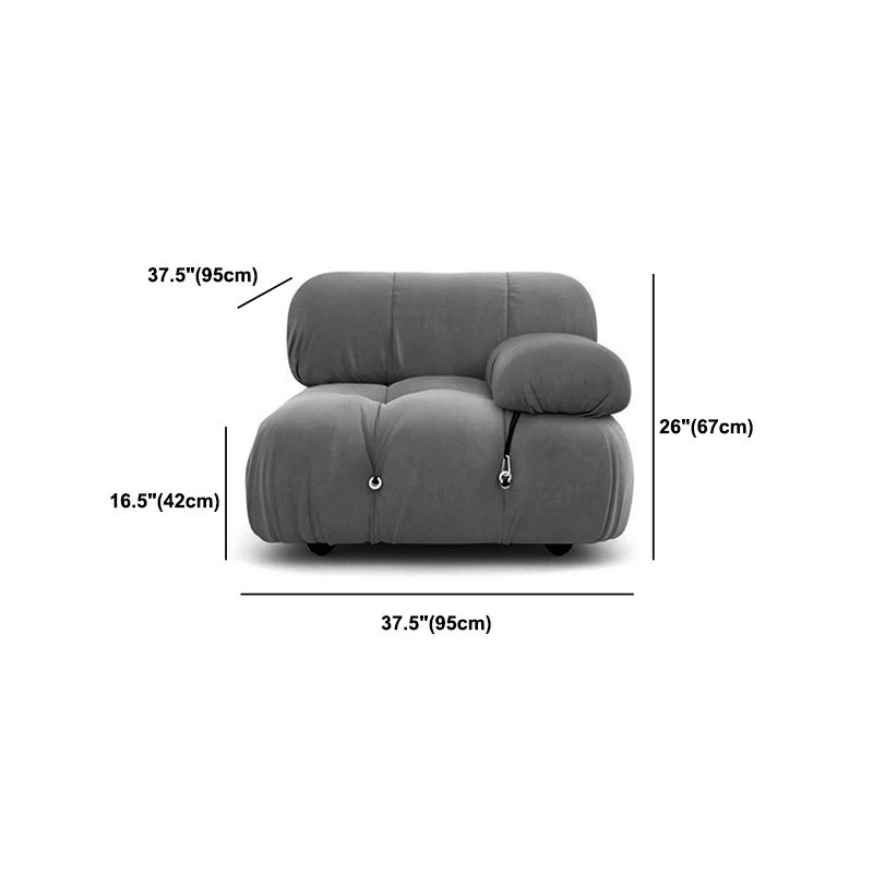 Modern Style Lamb Velvet Sofa Low Back Grey/white/orange/blue Sofa bed
