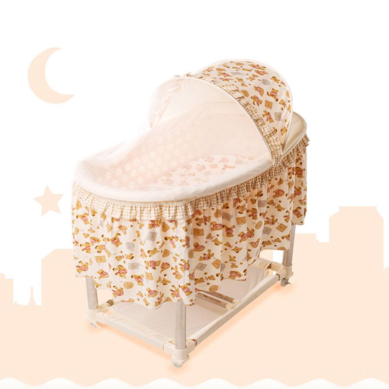 Modern Metal Rocking Oval Electric Crib Cradle for Baby Newborn