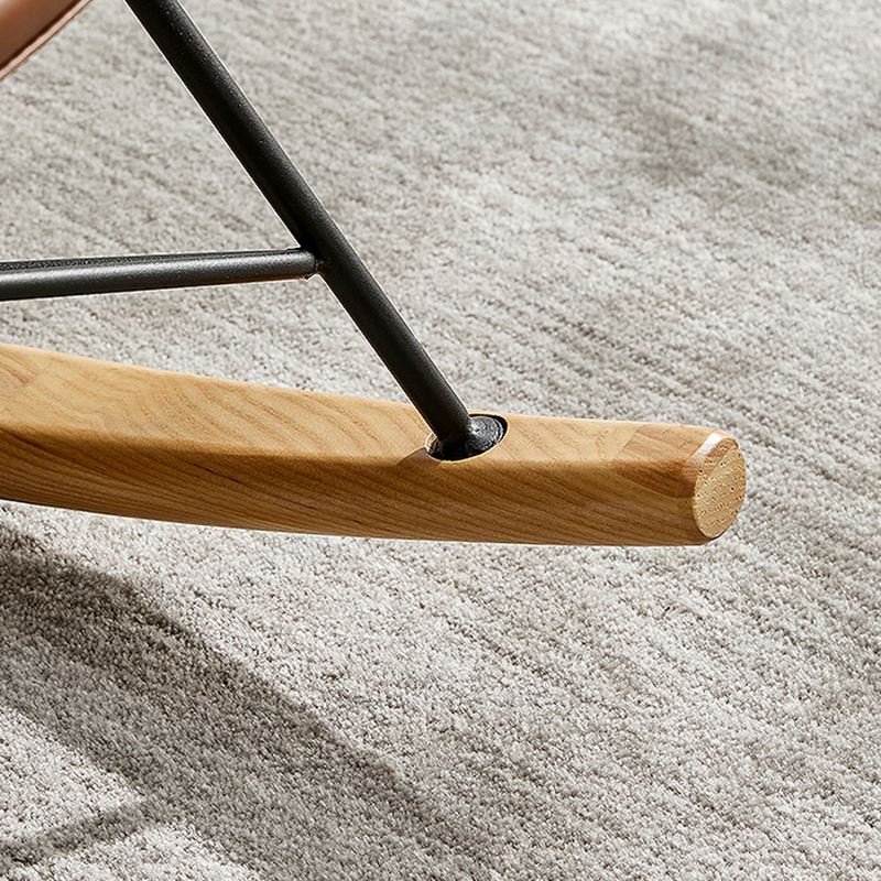 Modern Rocking Chair Wooden Rocking Accent Chair with Tufted