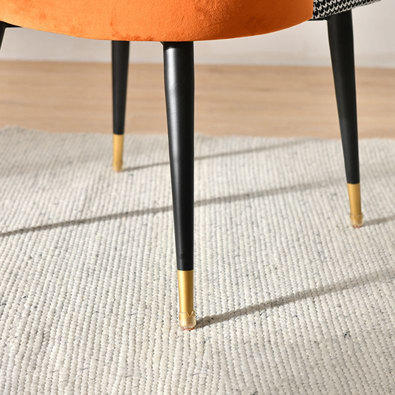 Sillas de comedor sin brazos tapizadas estilo escandinavo con respaldo sólido que cena la silla lateral