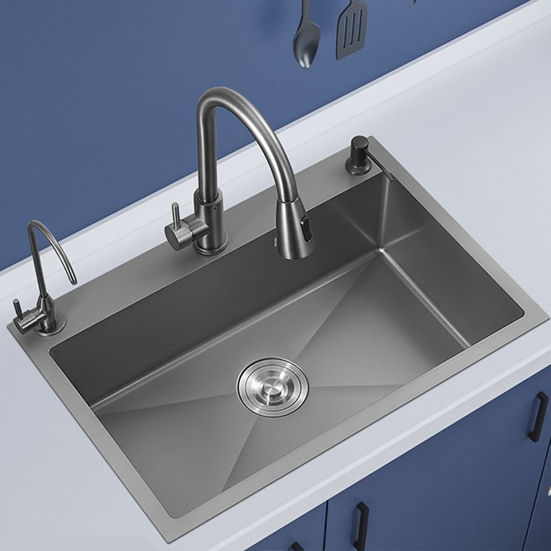 Contemporary Style Kitchen Sink Soundproof Kitchen Sink with Basket Strainer