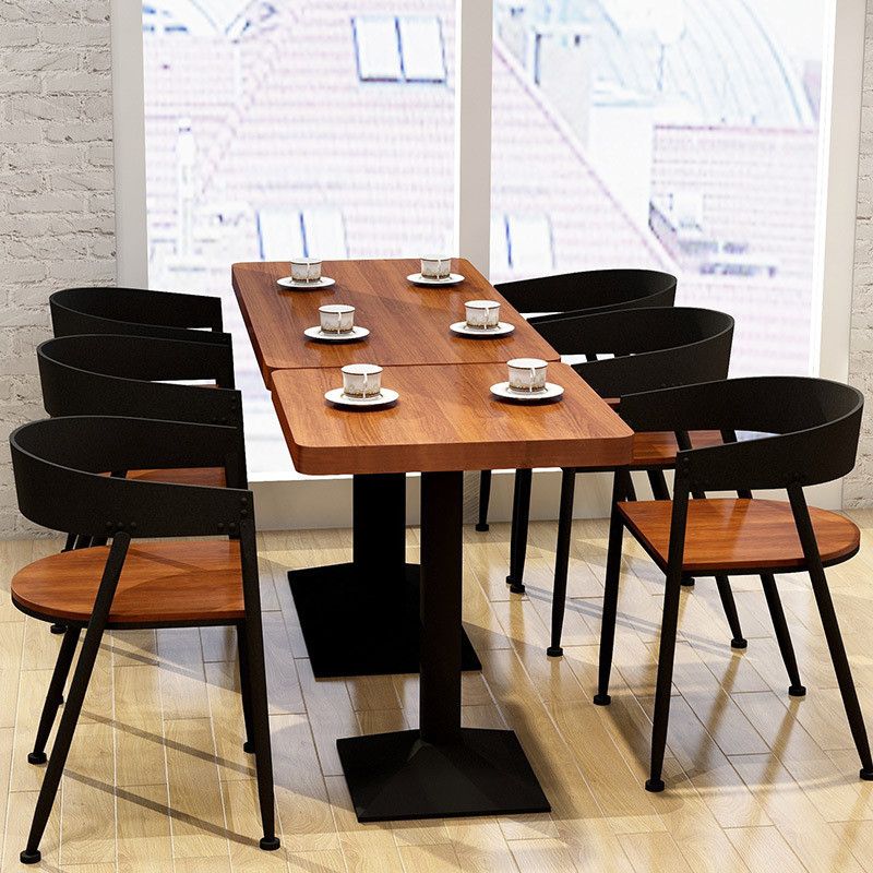 Industrial Style Dining Room Collection Pine Solid Wood Dining Site Table