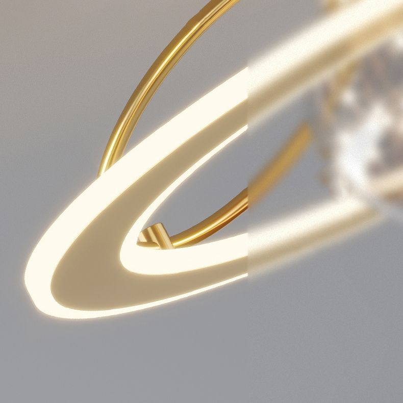 Modern Sphere Flush Light Fixture Metal 2 Light Flushmount Lighting for Bedroom