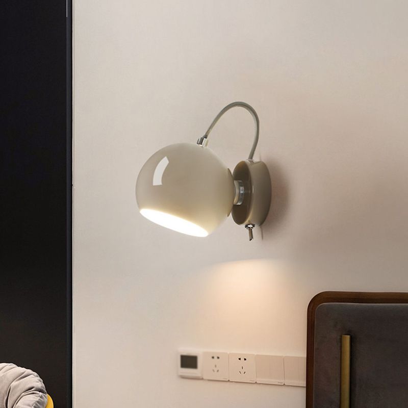 Metal Dome Shape Wall Sconce Modern Style 1 Light Wall Light Sconce