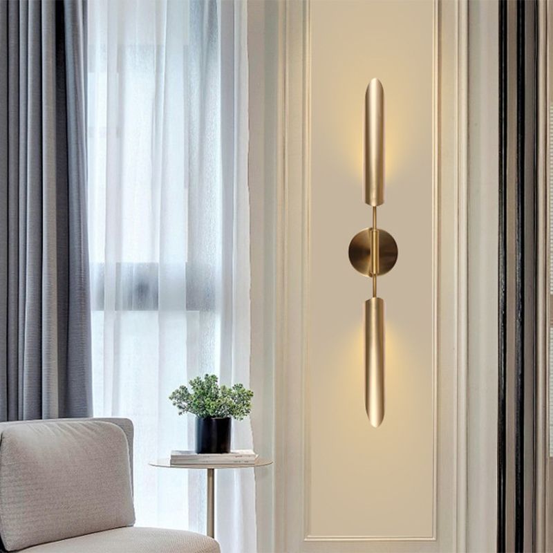 Shaded Wall Lighting Fixture Contemporary Style Metal Bedroom Wall Mounted Light