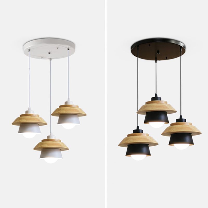 Moderner Stil Geometrisch nach unten Beleuchtung Metall Multi -Lichter hängende Deckenleuchten