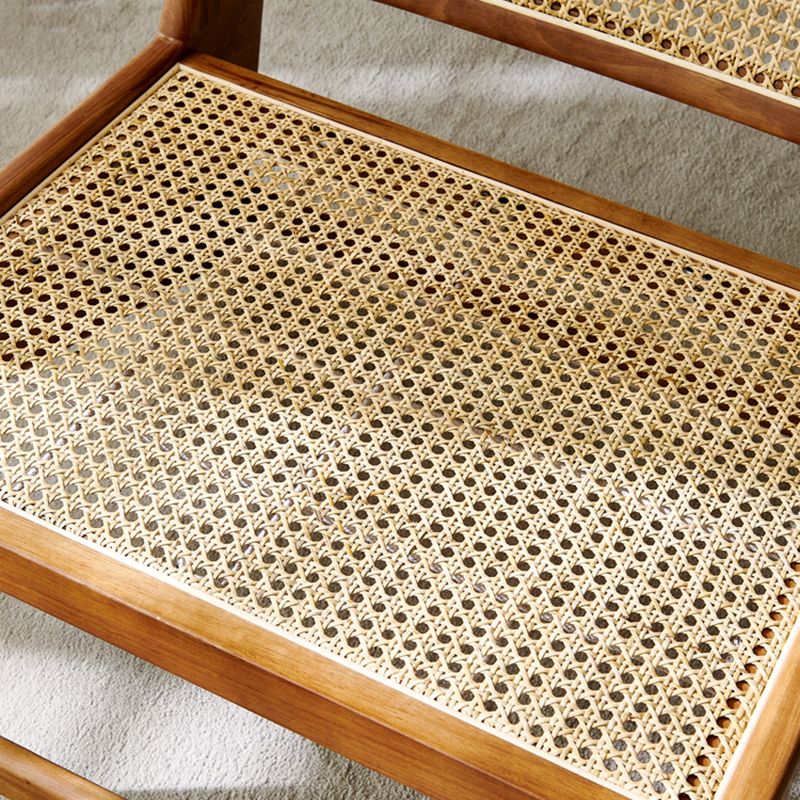 Living Room Wood Solid Wood Frame Basic Four Leg Woven Back Lounge Chair