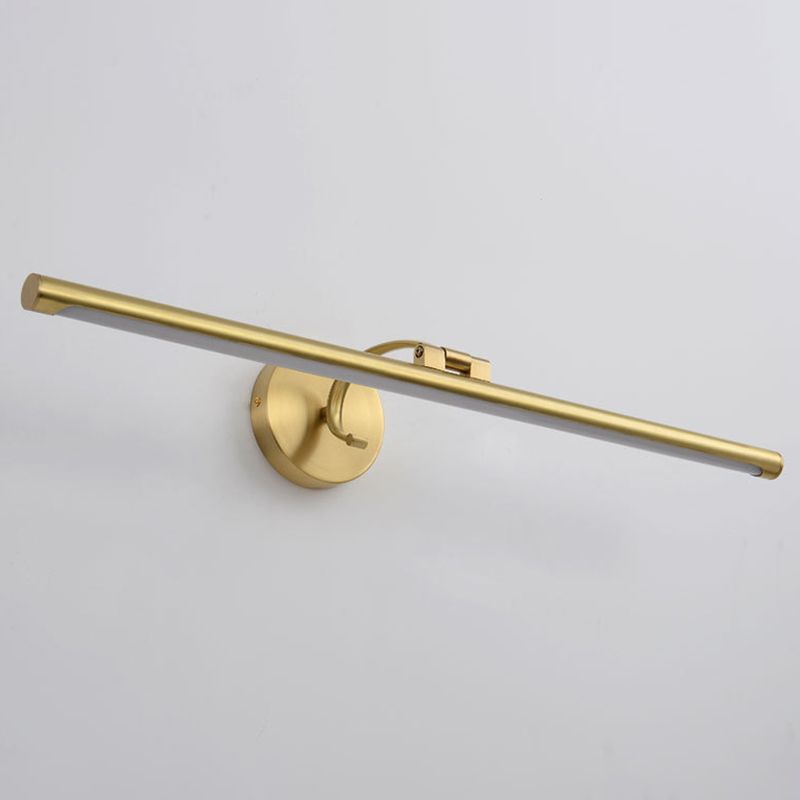 Retro Brass Mirror Cabinet Bathroom Wall Lights Metal Linear Shade LED Ambient Vanity Lighting