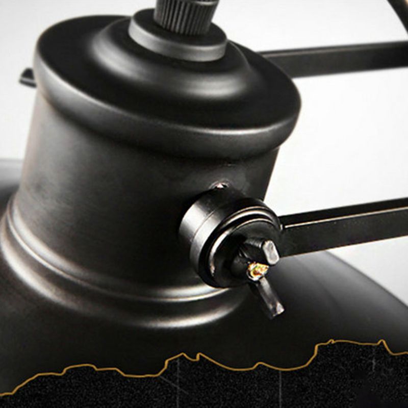 Industrial Style Iron Vanity Light Cone Shape Vanity Lamp in Black