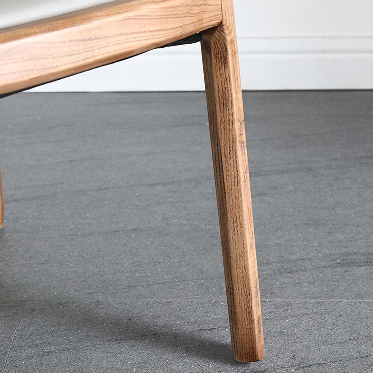 Scandinavian Armless Dining Chairs Ash Wood Frame Chair with Upholstered