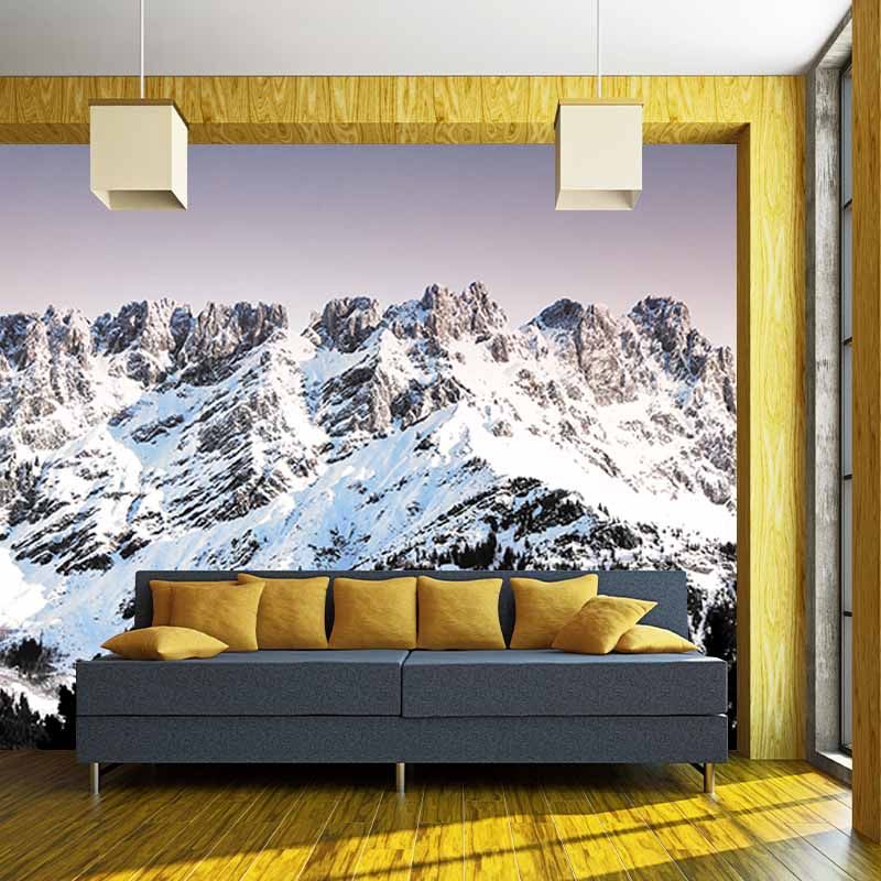 Washable Photography Mural Wallpaper Mountain Range Indoor Wall Mural