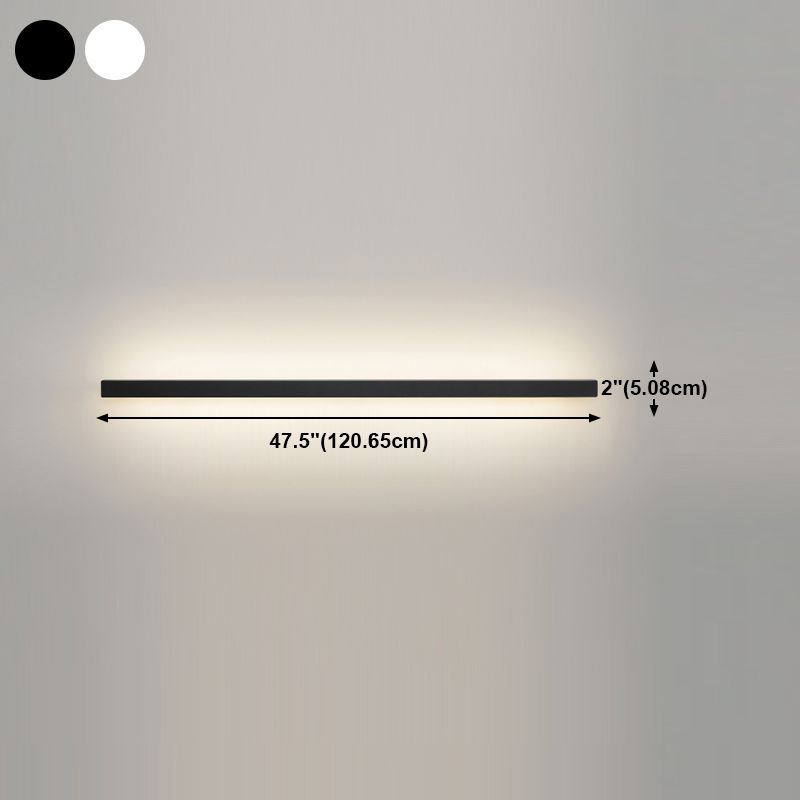 Metal Linear Shape Wall Light Modern 1-Light Wall Mounted Light Fixtures