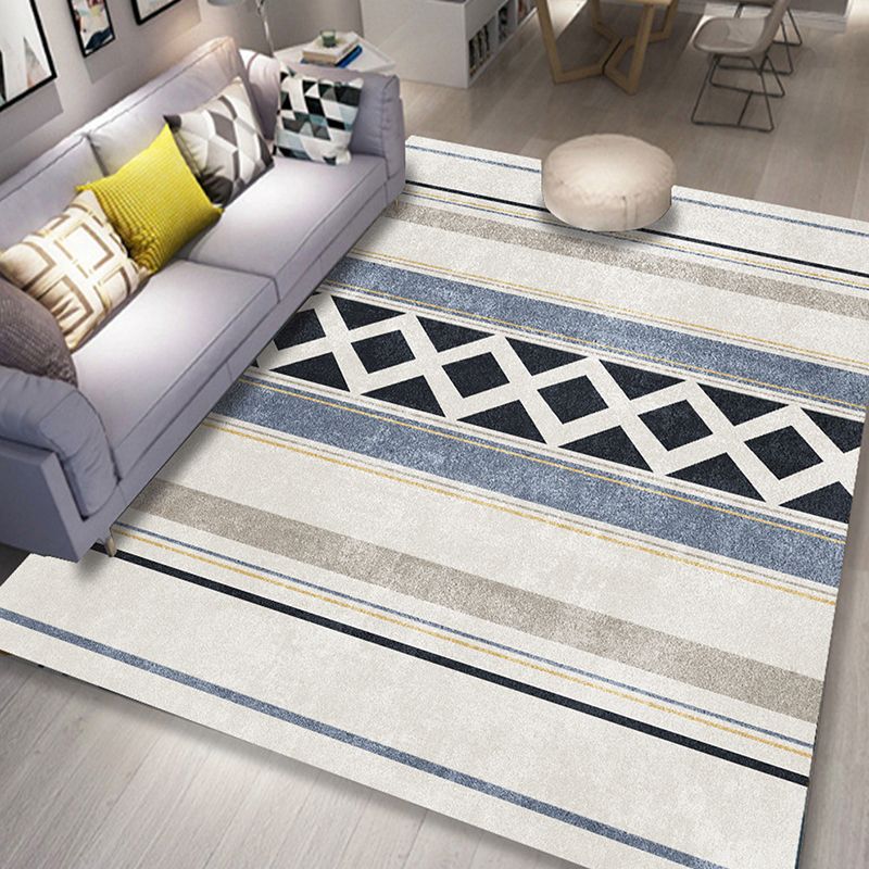 Mid-Century Carpet Tribal Print Polyester Area Rug Stain Resistant Indoor Carpet for Home Decoration
