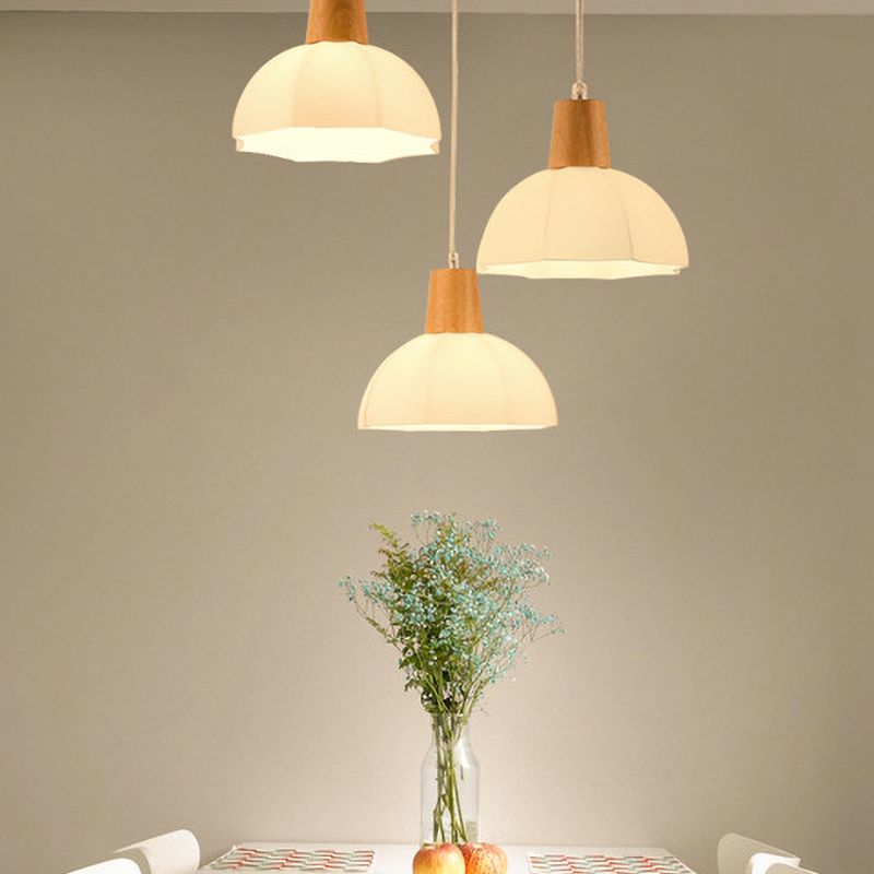 Noordse stijl cirkel hanglamp lamp armatuur houten eetkamer hanger plafondlicht