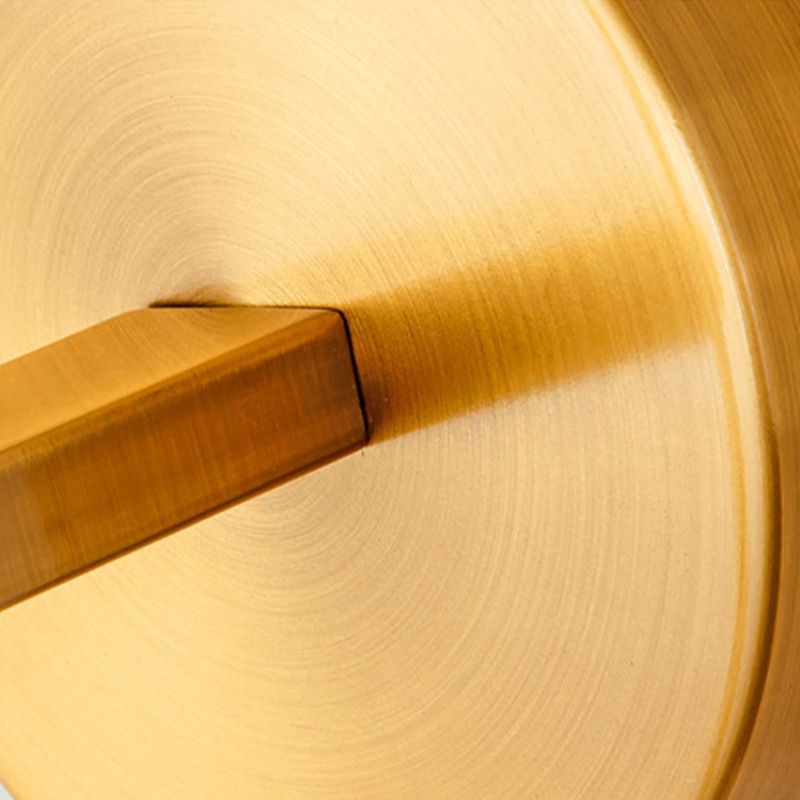 1-Light Torch Design Wall Light, Brass Finish with Cylinder Shaped Glass Shade