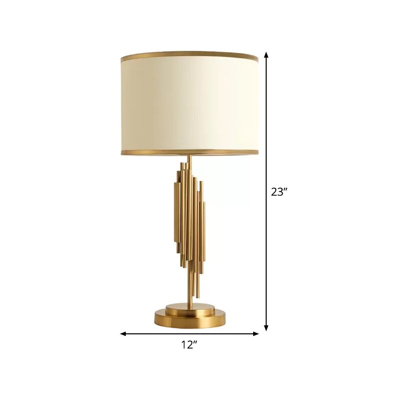 Vat taakverlichting eigentijdse stof 12 "/14" breed 1 lamp goud klein bureaubricht voor bed