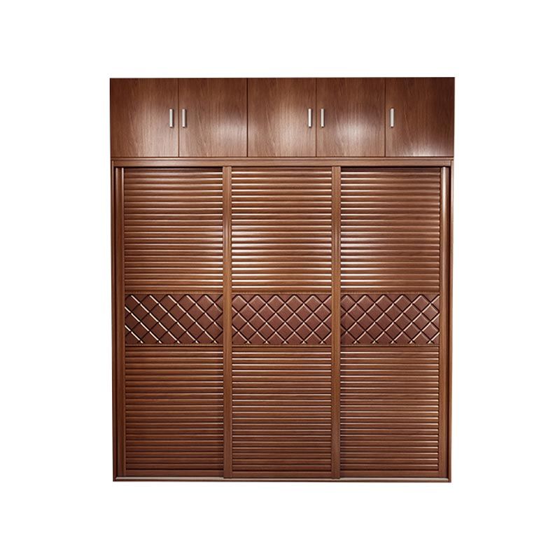 Bedroom Wardrobe Storage Cabinet Artificial Wood Modern - Armoire with Shelves