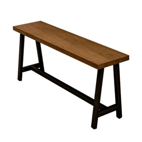 Industrial Trestle Bistro Accent Dining Table Rectangle Indoor Patio Bar Table